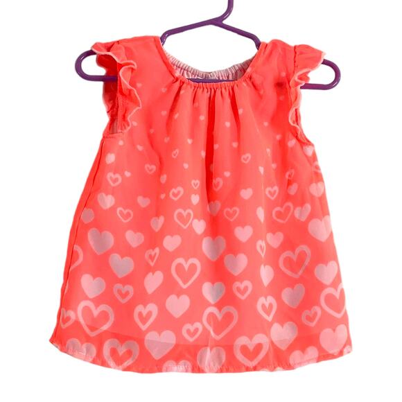 3/$15 HealthTex Bright Summer Hearts Spring Baby Girls Dress - Picture 1 of 6